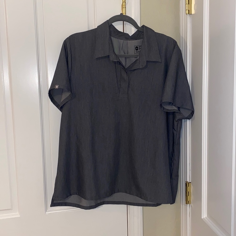 Charcoal Grey collared top
